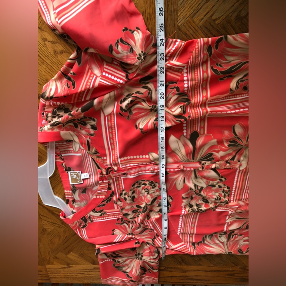 Floral print blouse 3-4 sleeve 18W - Picture 6 of 7